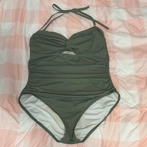 LOFT Beach Twist Bandeau One Piece Swimsuit